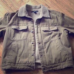 Vintage Gap Sherpa lined chino jacket